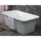 Alfi Brand 67" White Rectangular Solid Surface Smooth Resin Soaking Bathtub AB9942 - alternate 1